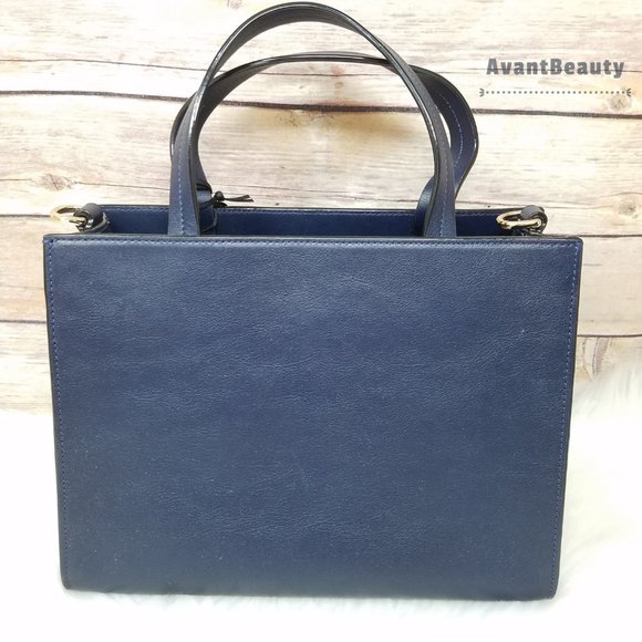 Kate Spade Madison Alpine Drive Sam  Navy Satchel - Picture 7 of 11